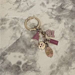 Rare COACH Girly Football Mix key ring, style number F61903
